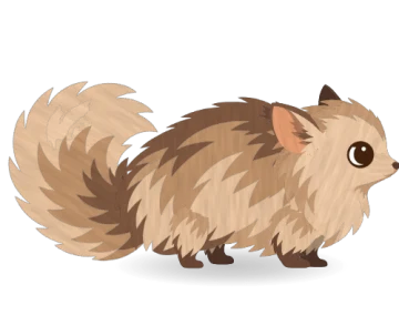 A Pilosa with small ears, a long body and a big tail